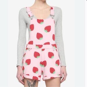 Hot Topic Strawberry Shortalls